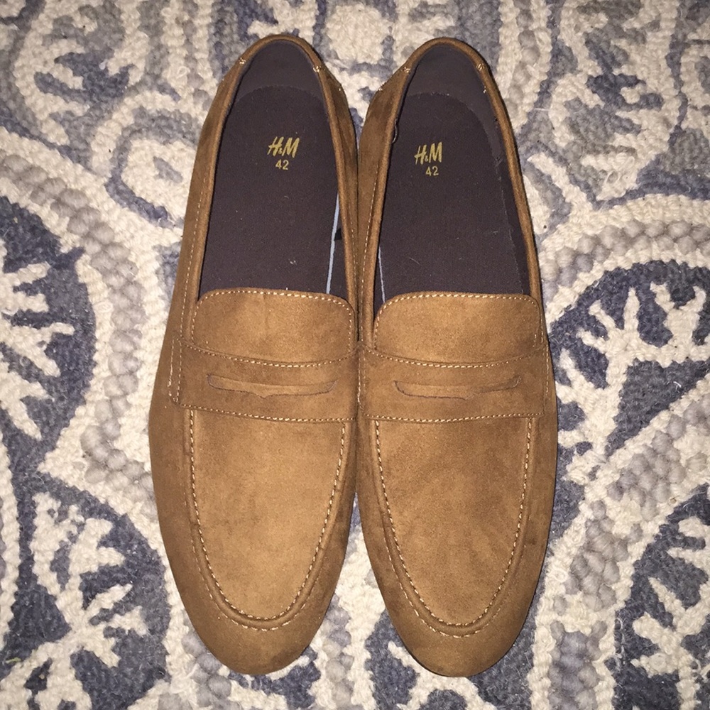 Tan Suede Mens H&M Loafers Size 9.5